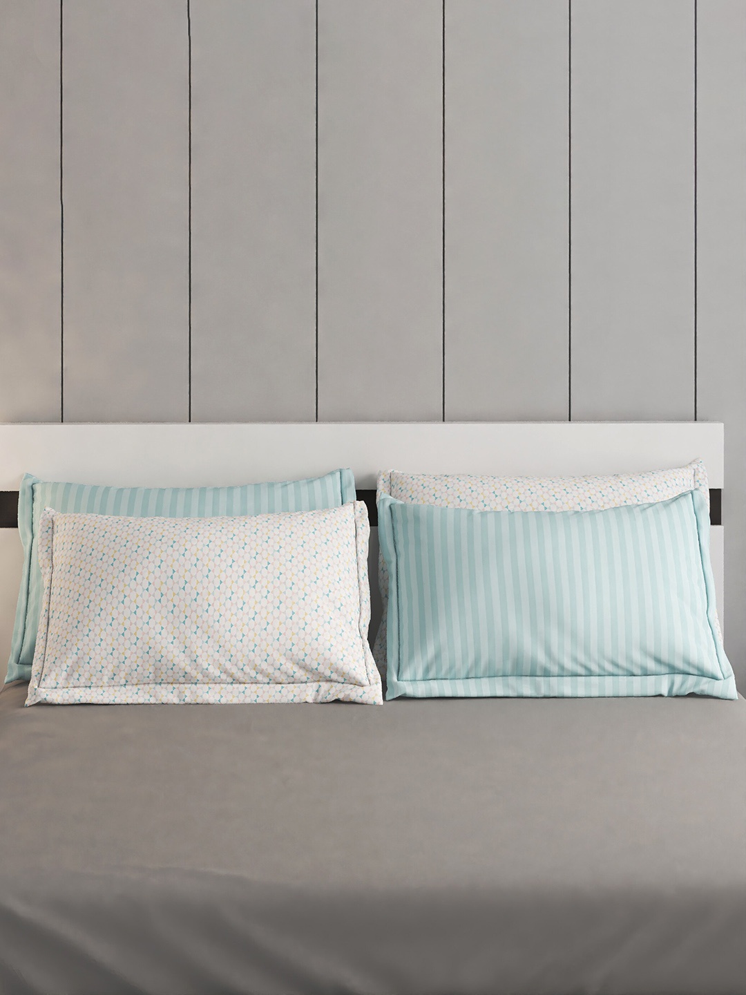 

Home Centre Pacific Juniper 4-Pcs Blue & White Printed Pillow Covers