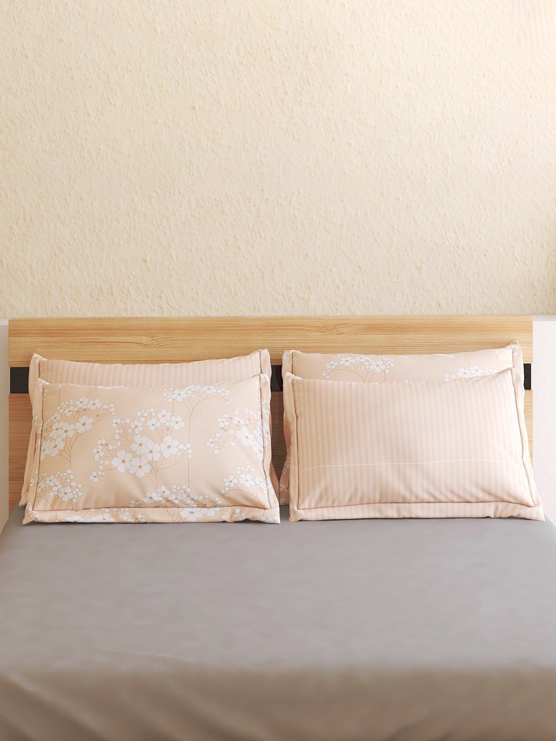 

Home Centre Peach-Colored 2-Pieces Printed Pillow Covers