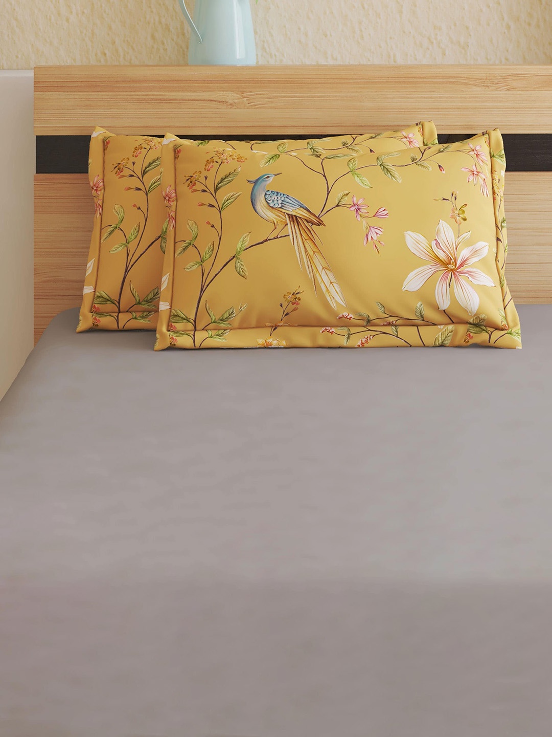 

Home Centre Medley Dastakari Mustard-yellow & Green 2-Pieces Printed Cotton Pillow Covers