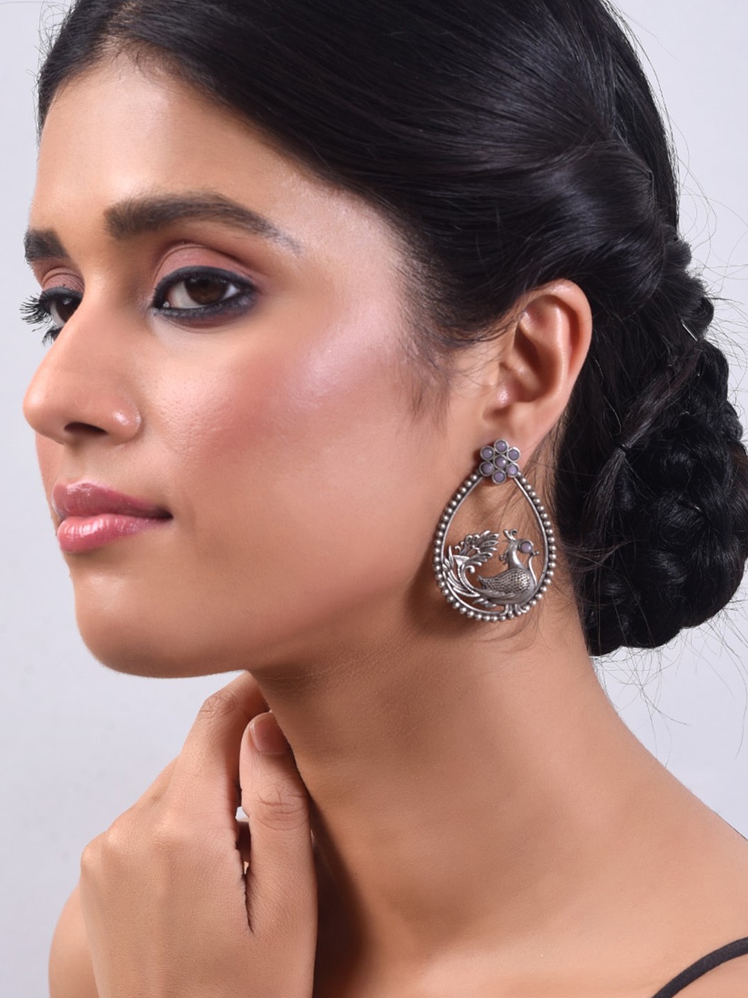 

phuljhadi Silver-Plated Contemporary Studs