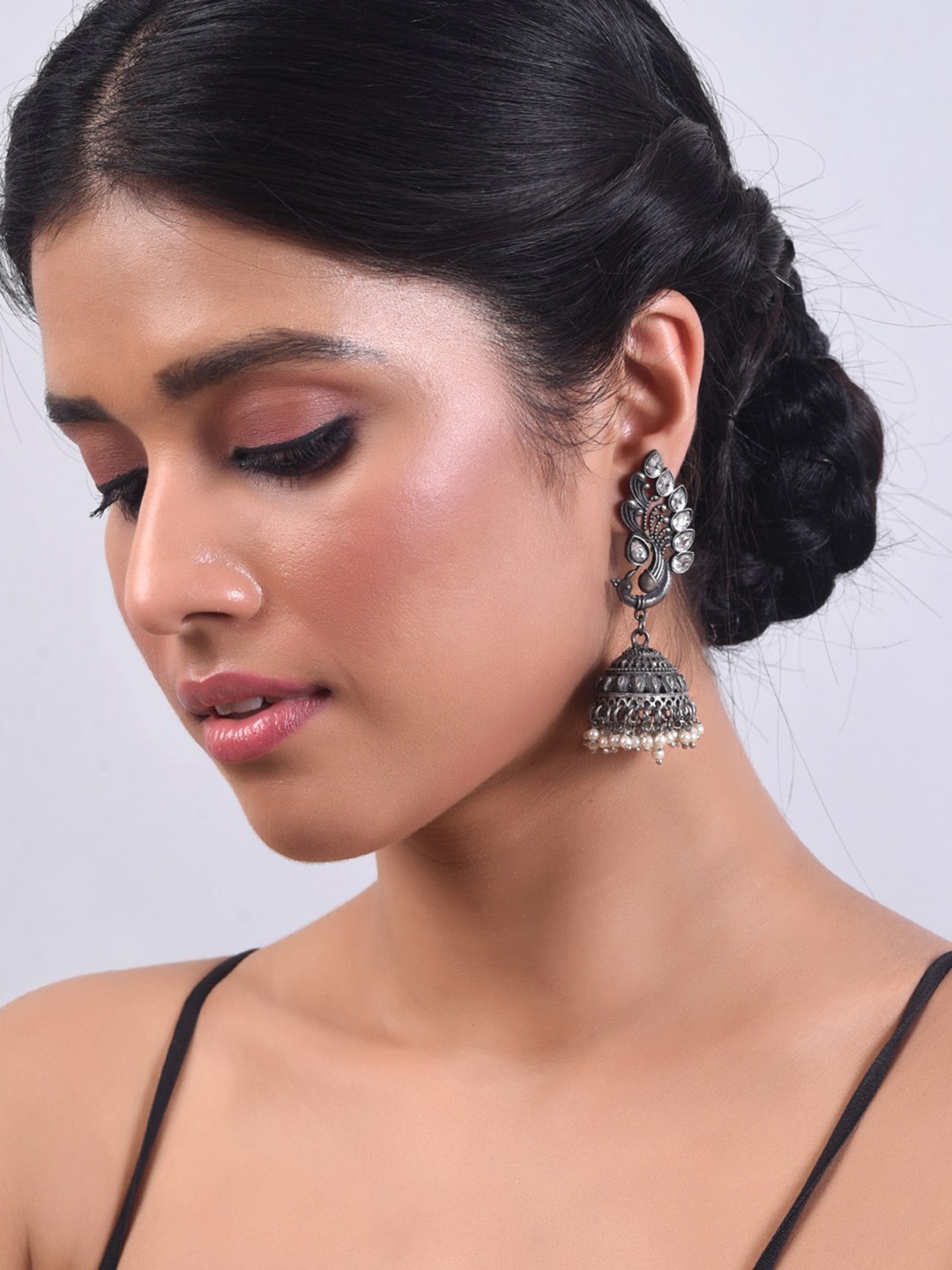 

phuljhadi Contemporary Jhumkas Earrings, Silver