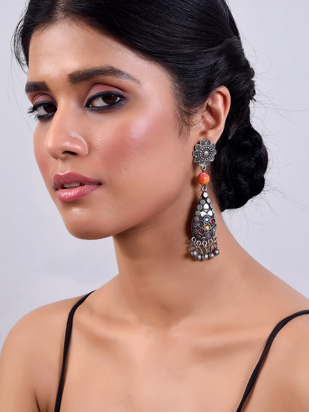 

phuljhadi Contemporary Drop Earrings, Silver