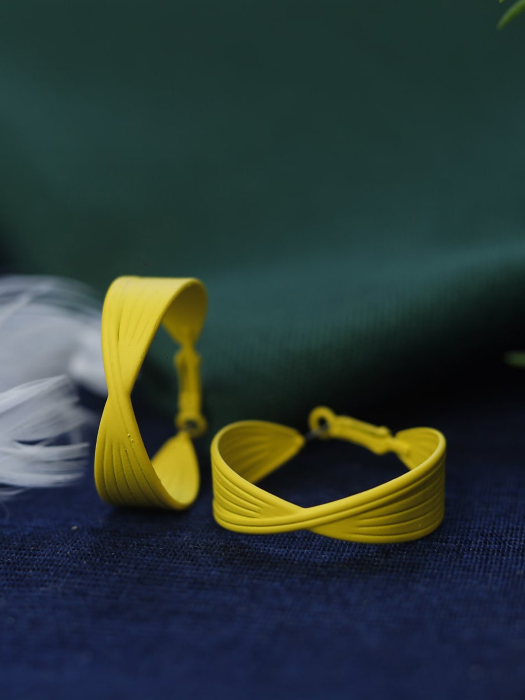 

Maansh Circular Hoop Earrings, Yellow