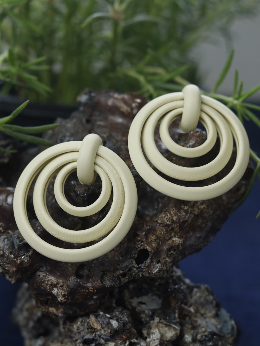 

Maansh Contemporary Drop Earrings, Off white