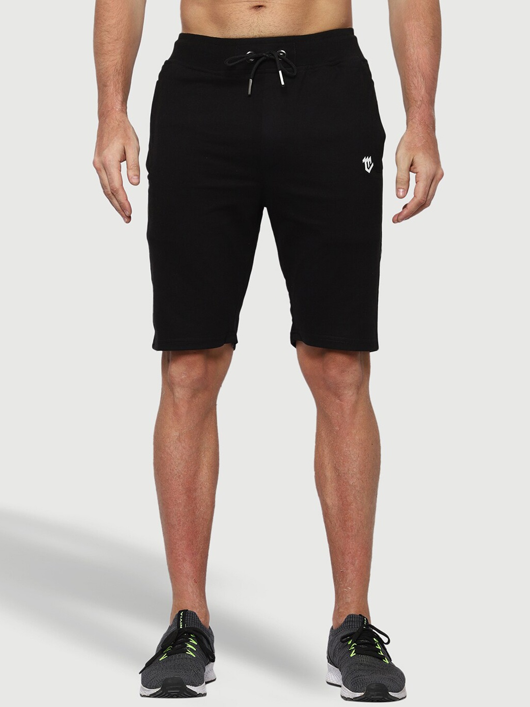 

Mark Leute Men Mid-Rise Casual Shorts, Black