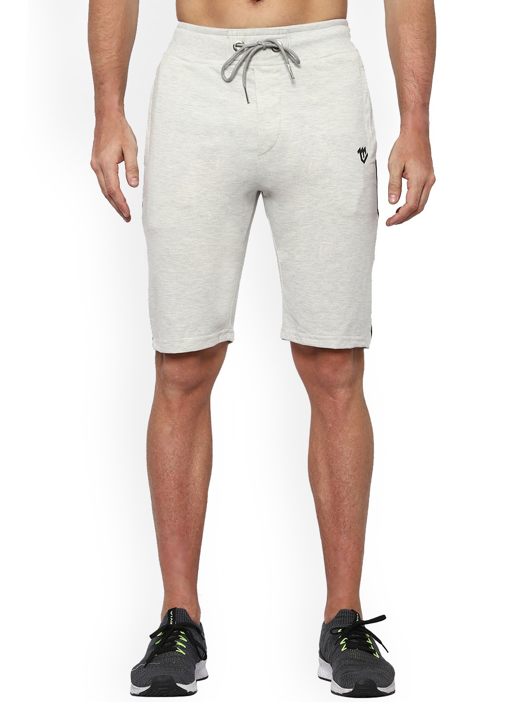 

Mark Leute Men Cotton Mid-Rise Sports Shorts, Off white