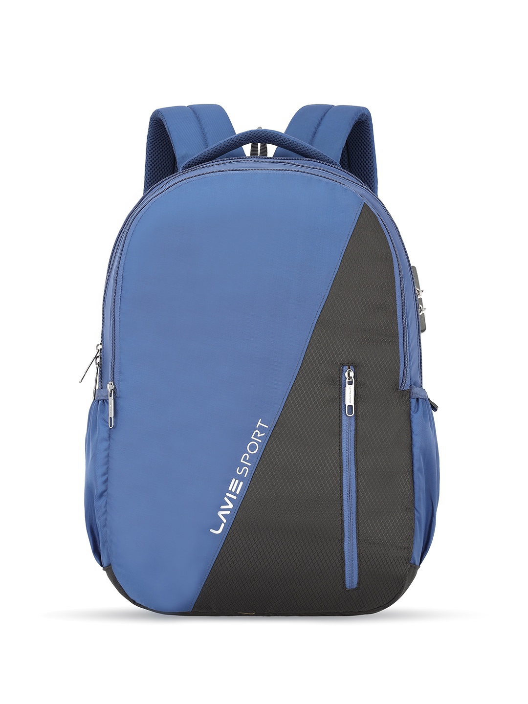 

LAVIE SPORT Colourblocked 36L Anti-theft Laptop Backpack, Navy blue