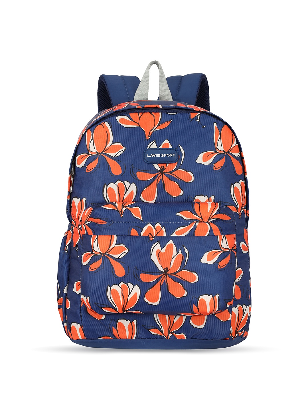 

LAVIE SPORT Floral Printed Ergonomic Strap Backpack, Navy blue