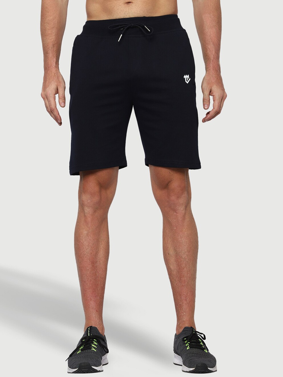 

Mark Leute Men Cotton Mid-Rise Sports Shorts, Blue