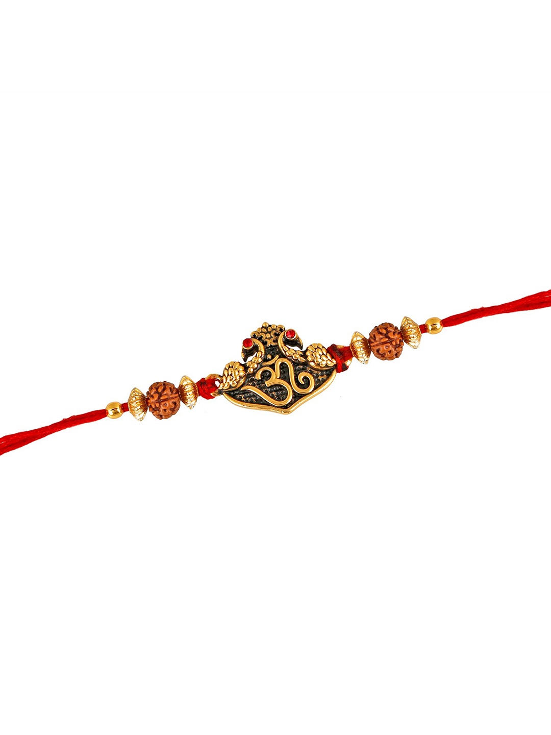 

Mahi Om Rudraksh Designed Thread Rakhi, Brown