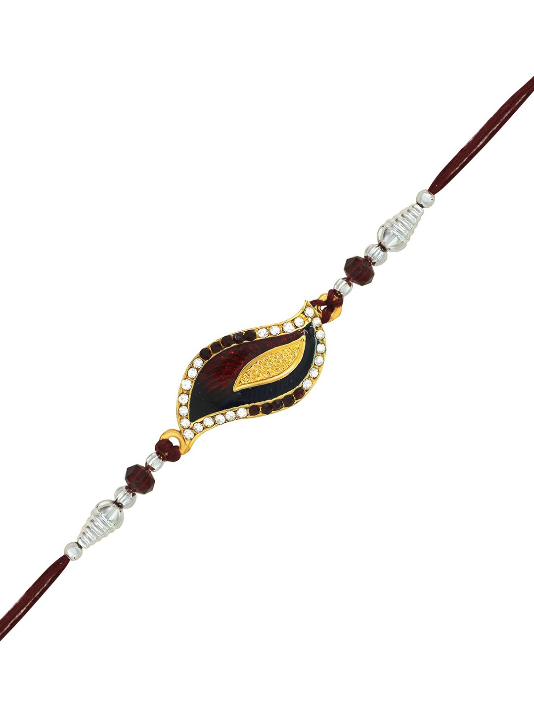 

Mahi Crystal Studded Meenakari Rakhis, Blue