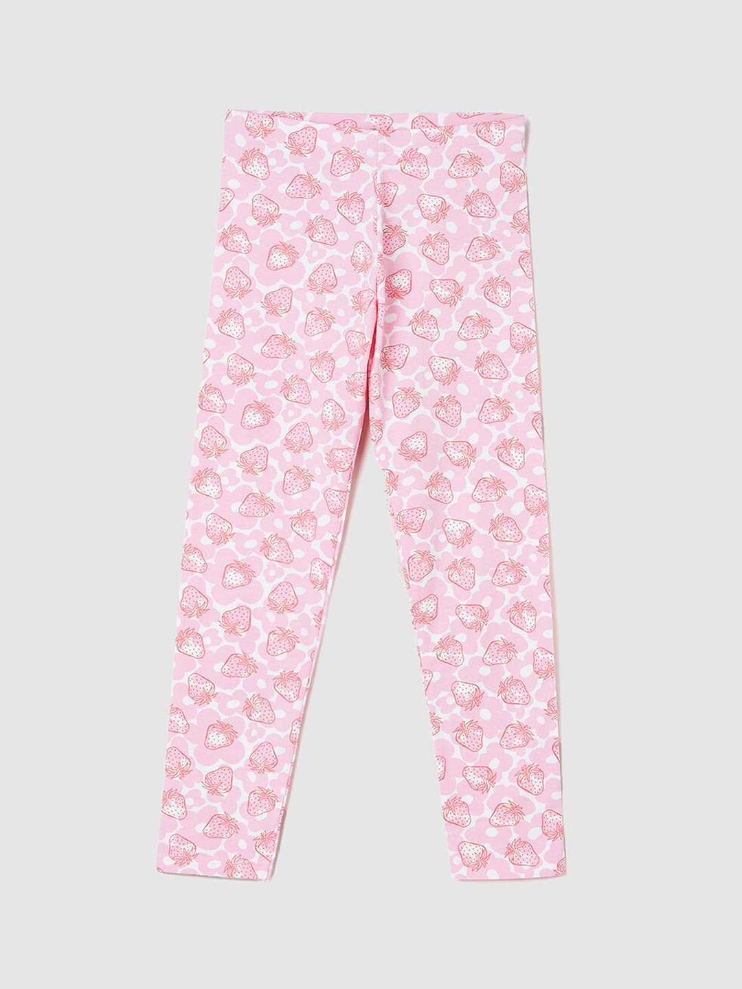 

max Girls Printed Ankle-Length Leggings, Pink