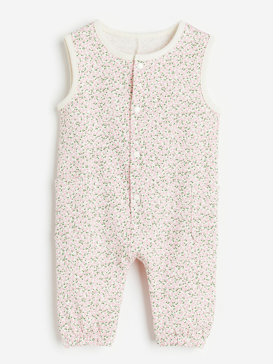 

H&M Girls Printed Cotton Romper Suit, White