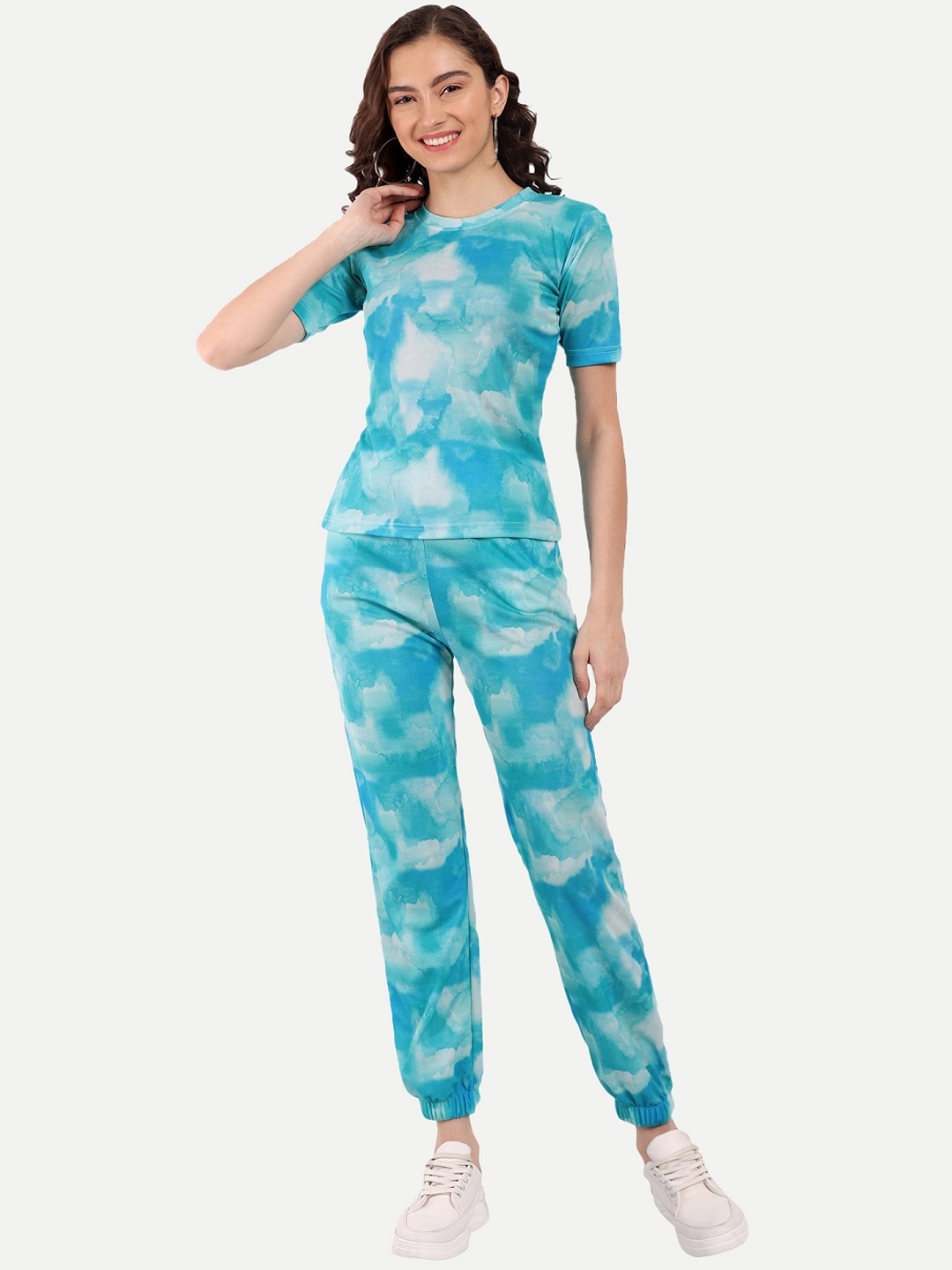 

Morang Tie & Dye T-shirt With Joggers Co-Ords, Blue