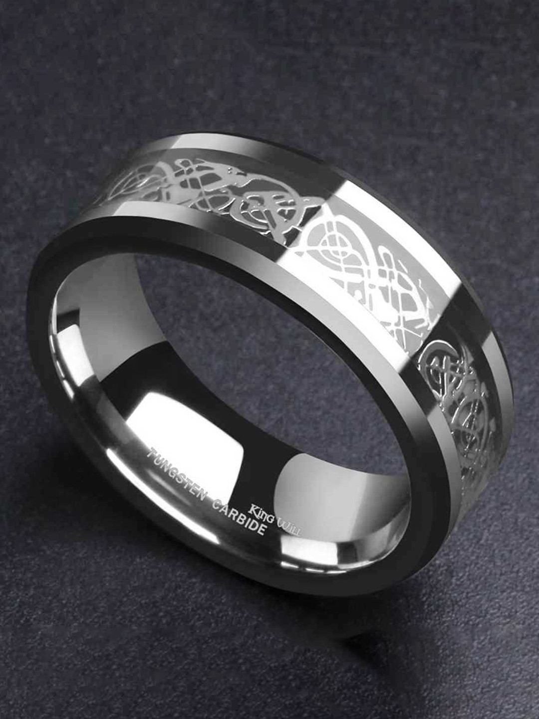 

MEENAZ Men Set Of 2 Silver-Plated Finger Ring