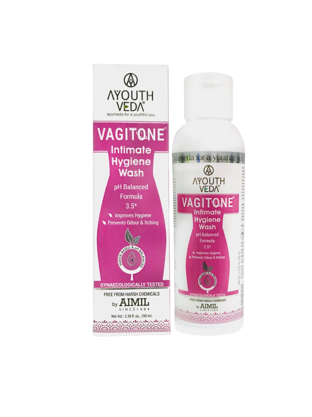 

AYOUTHVEDA Vagitone Intimate Hygiene Wash with Aloe Vera & Amla - 100ml, Pink