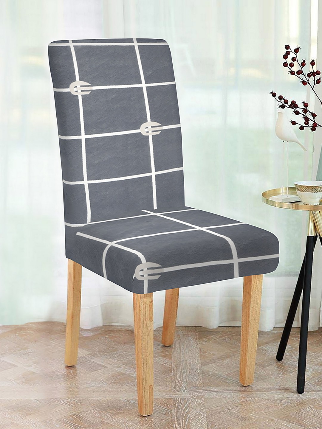 

Home Centre Morgan Grey & White Digital Printed Dining Chair Cover