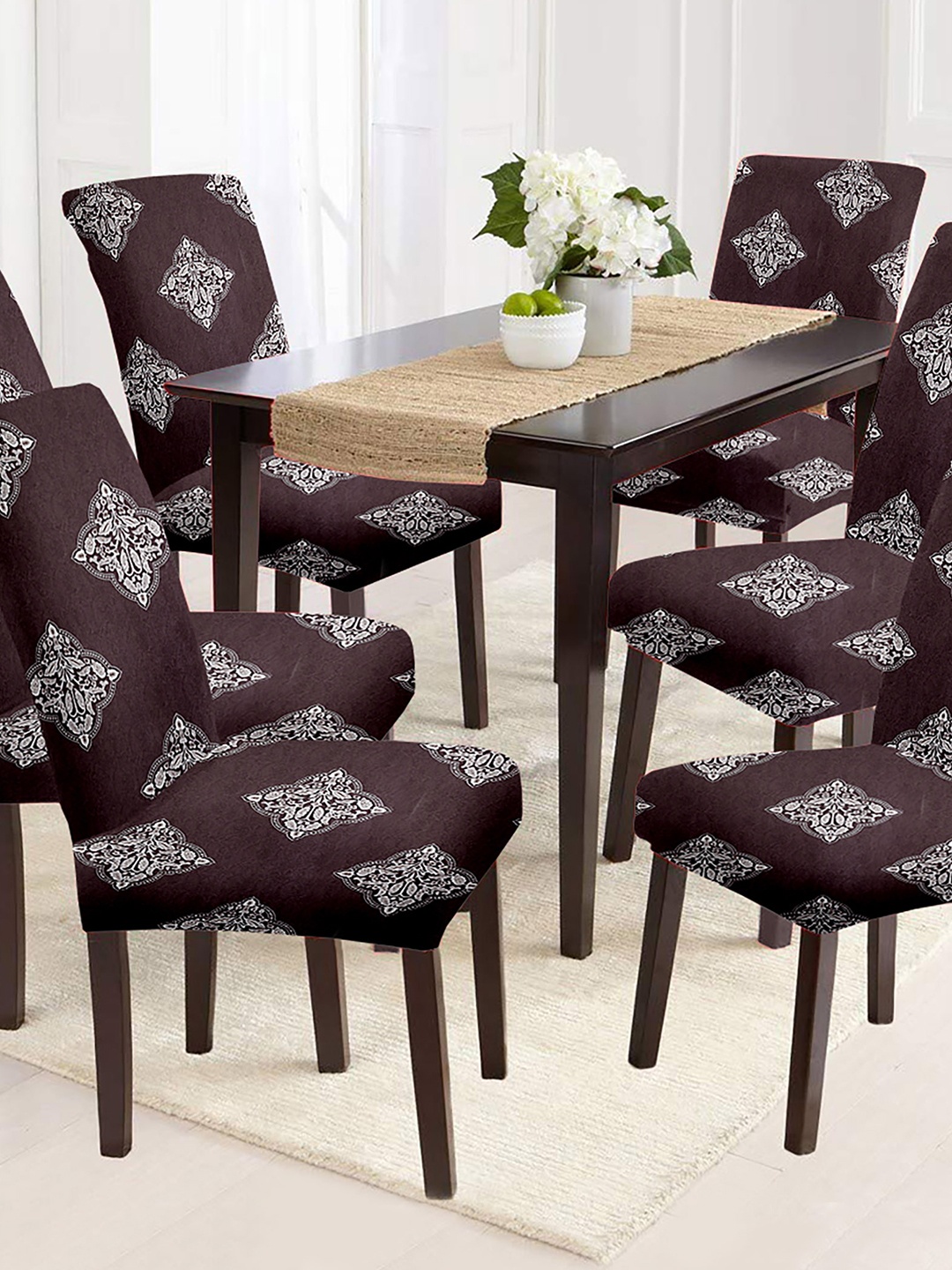 

Home Centre Morgan Brown Digital Printed Dining Chair Cover