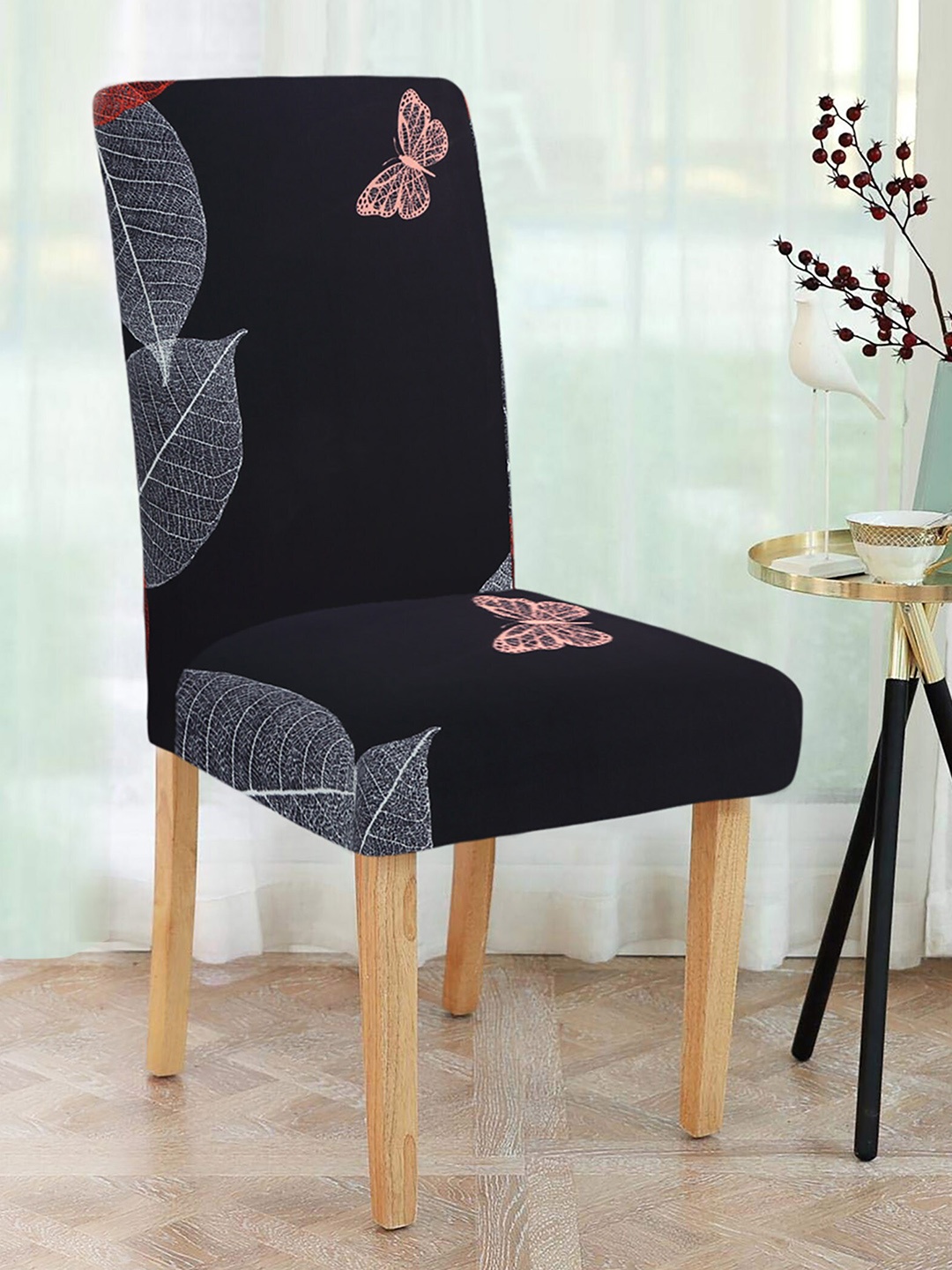 

Home Centre Black Morgan Digital Printed Dining Chair Cover