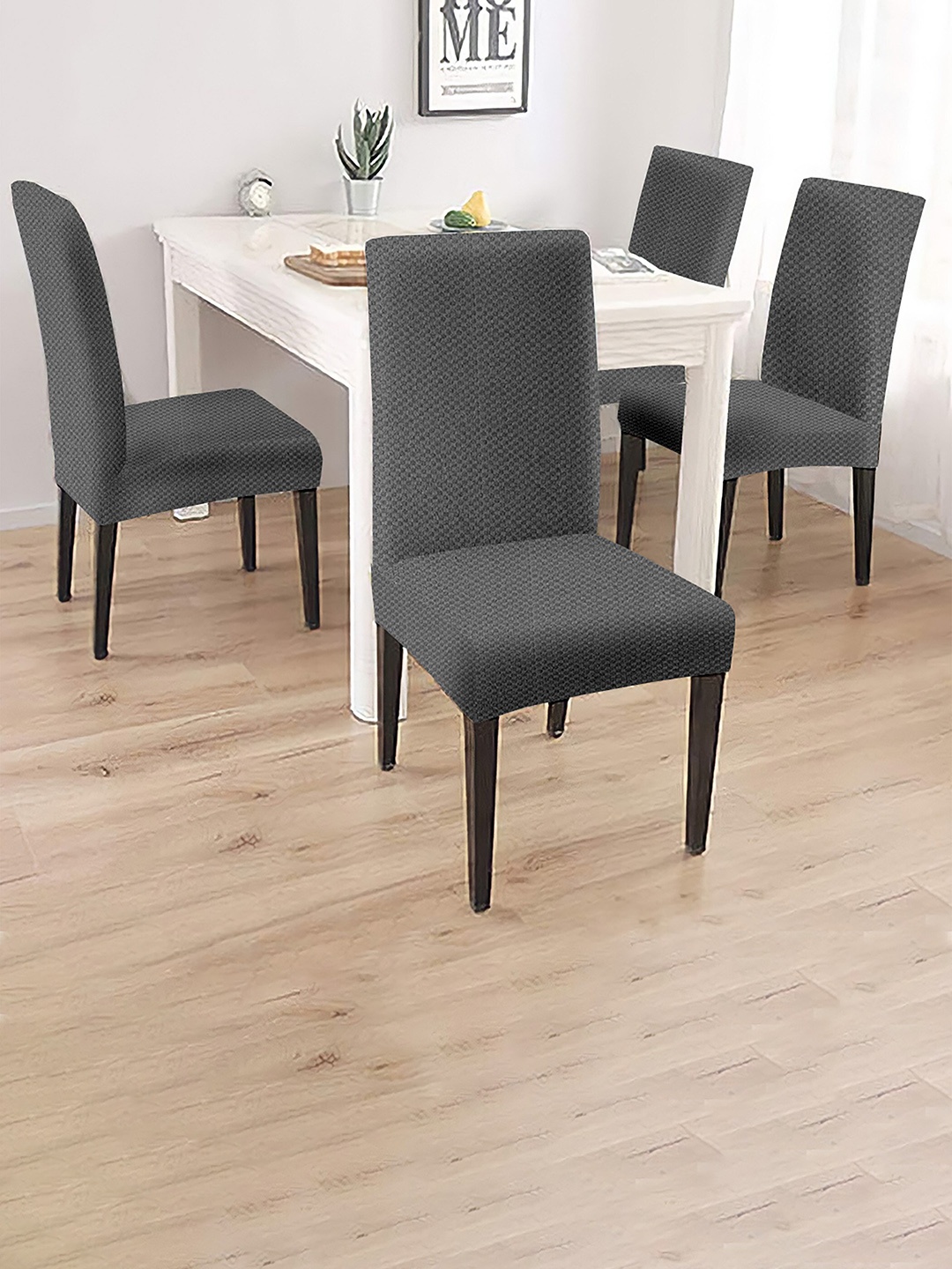 

Home Centre Morgan Jacquard Dining Chair Cover, Grey