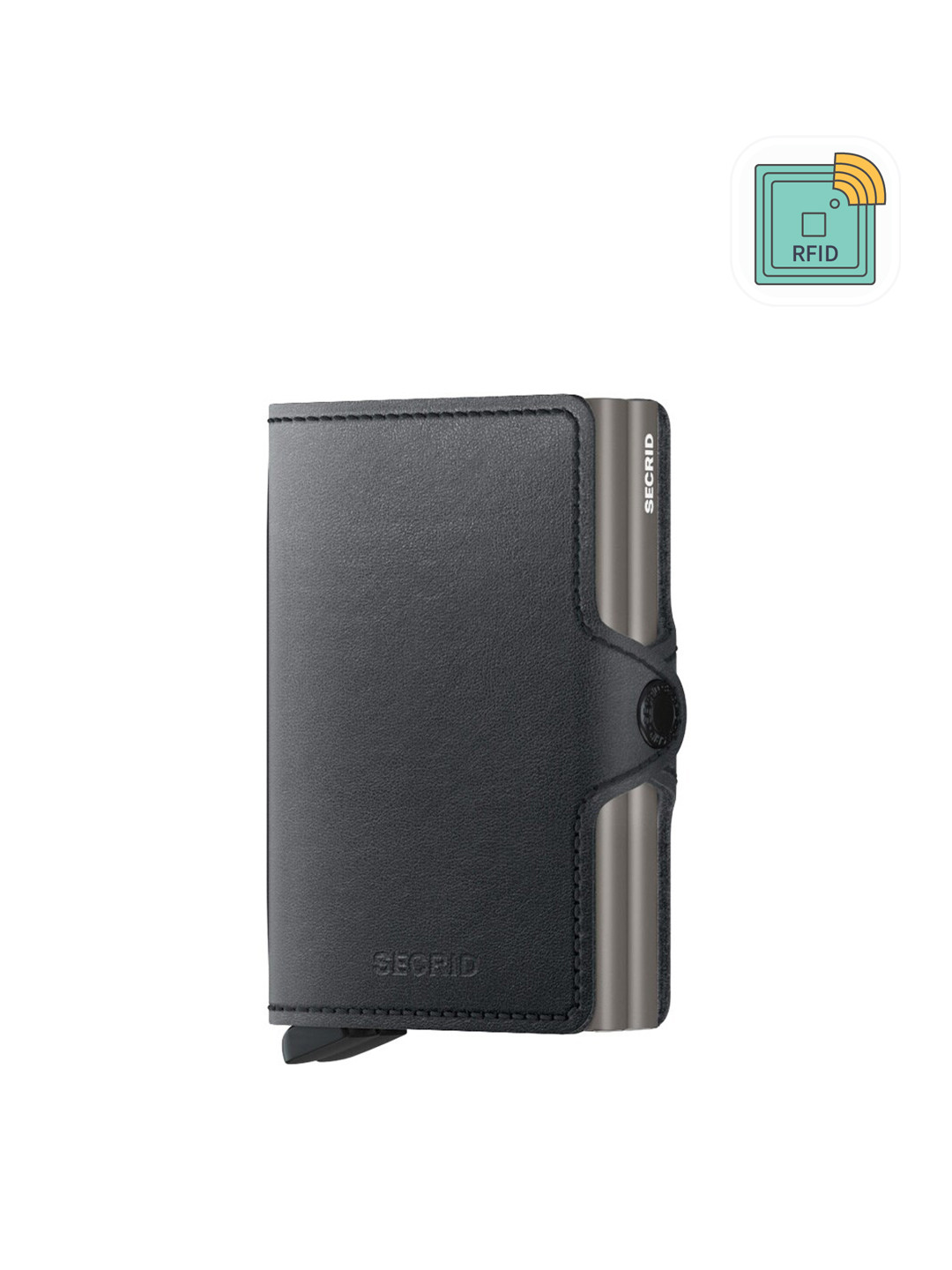

SECRID Leather Card Holder Wallet, Black