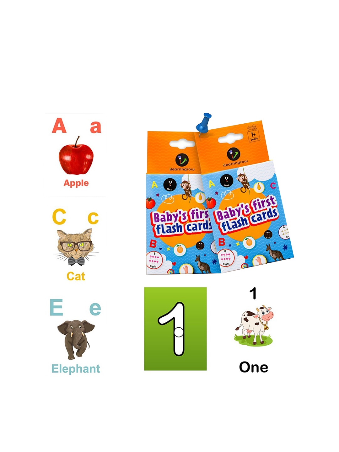 

ilearnngrow Set Of 66 Flash Cards, White