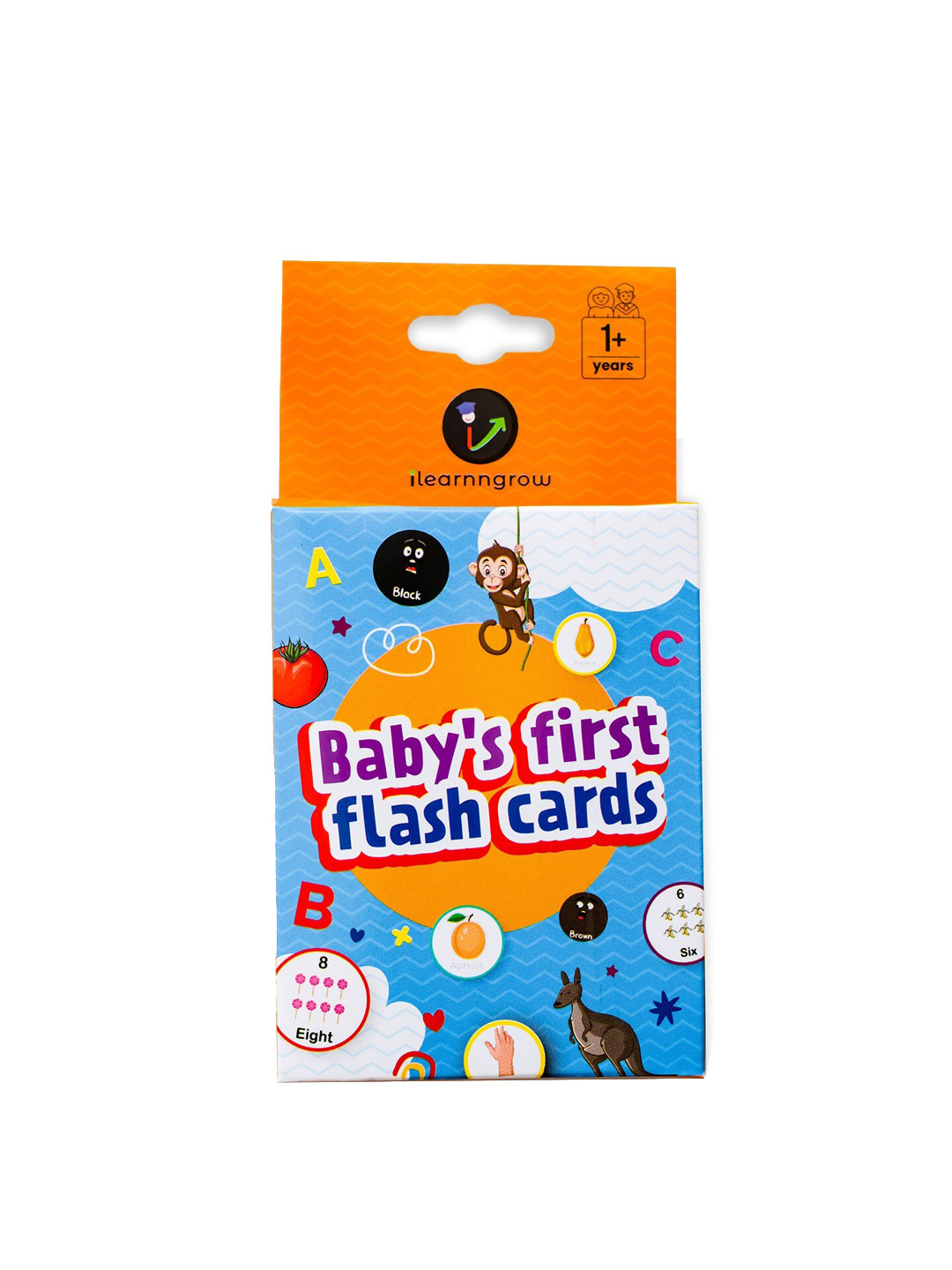

ilearnngrow Kids Set Of 30 Fruits Flash Cards & Pasting Fruits on Dotted line and Velcro, Orange