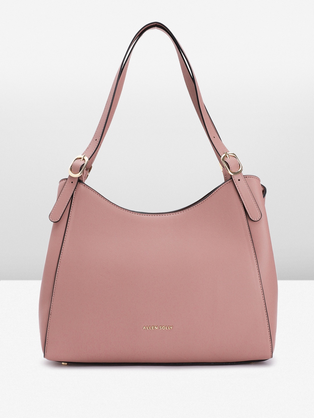 

Allen Solly Geometric Textured Structured Shoulder Bag, Pink