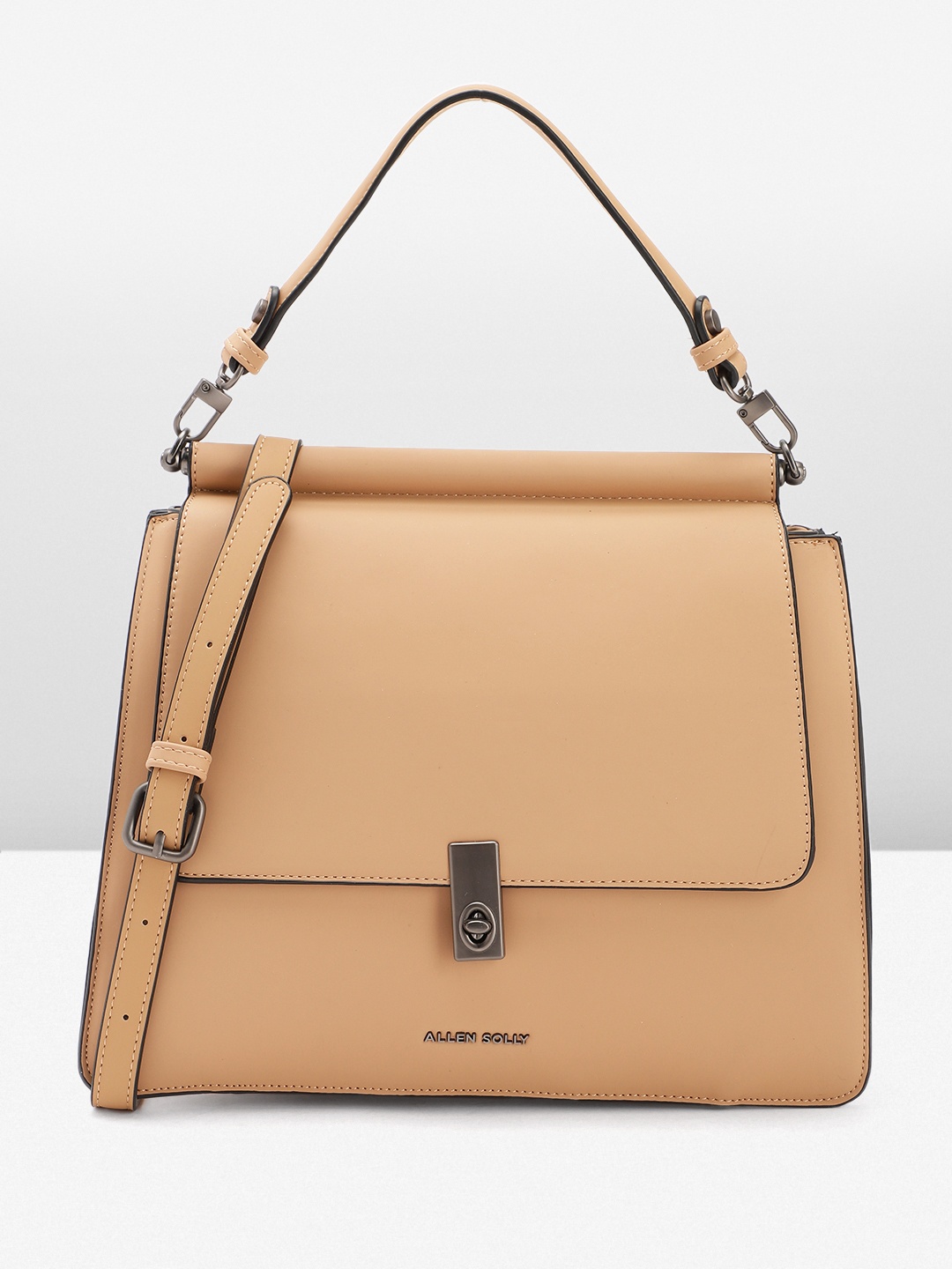 

Allen Solly Women Solid Satchel, Tan