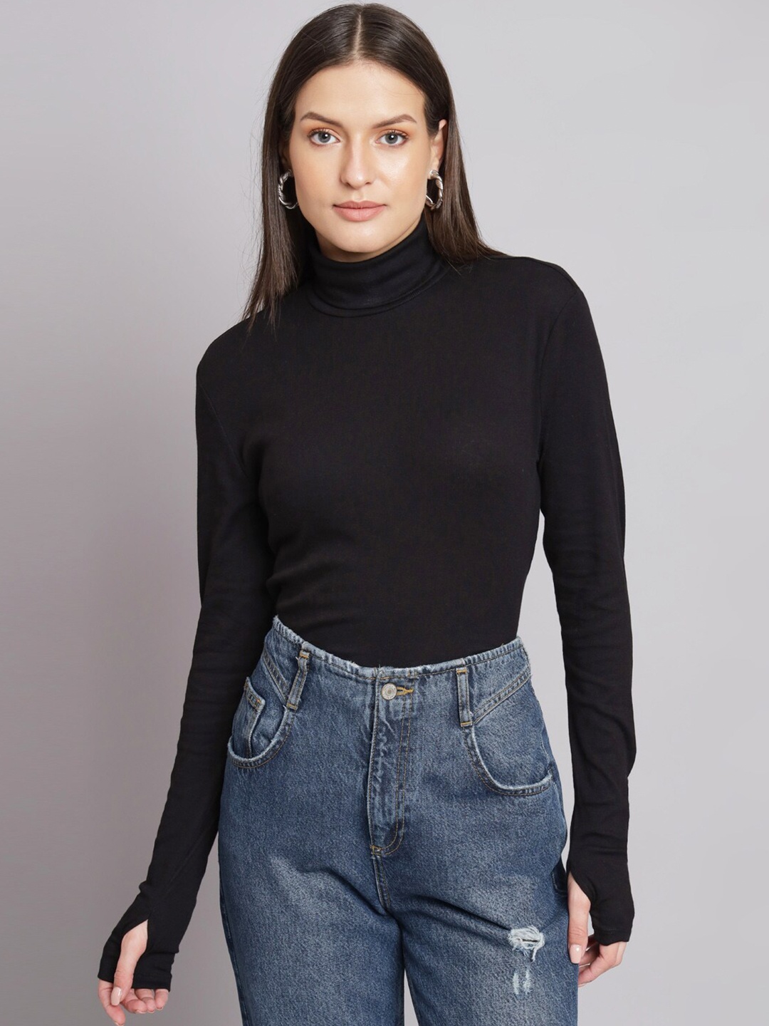 

NoBarr High Neck Bodysuit, Black
