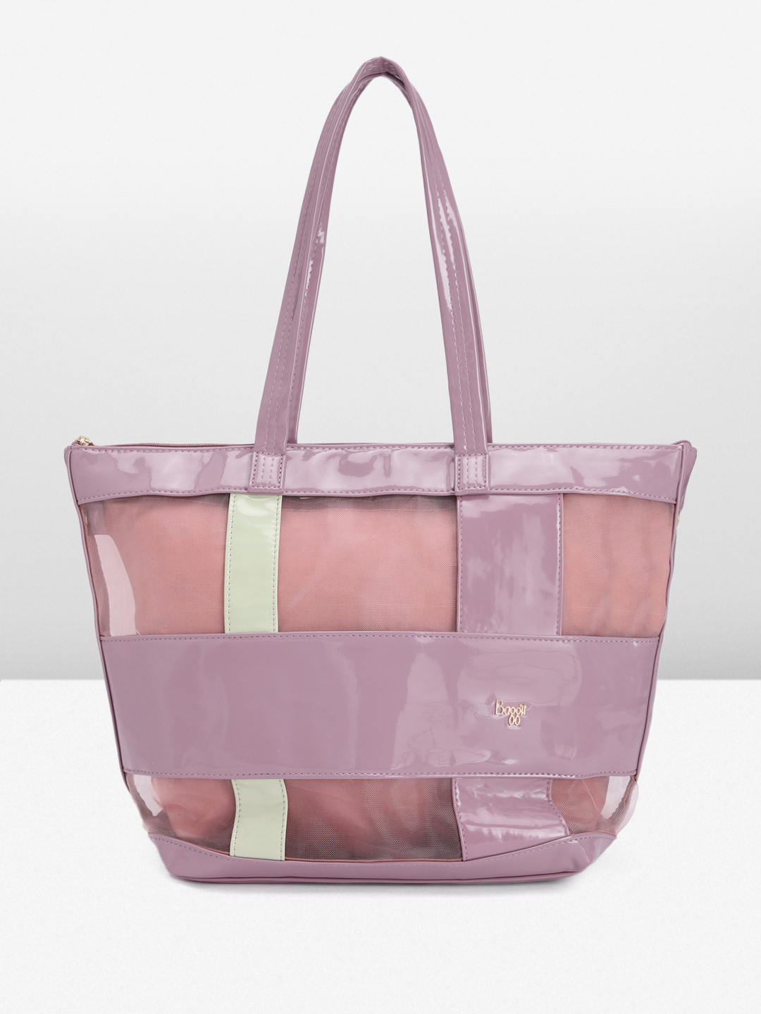

Baggit Structured Tote Bag with Pouch, Purple
