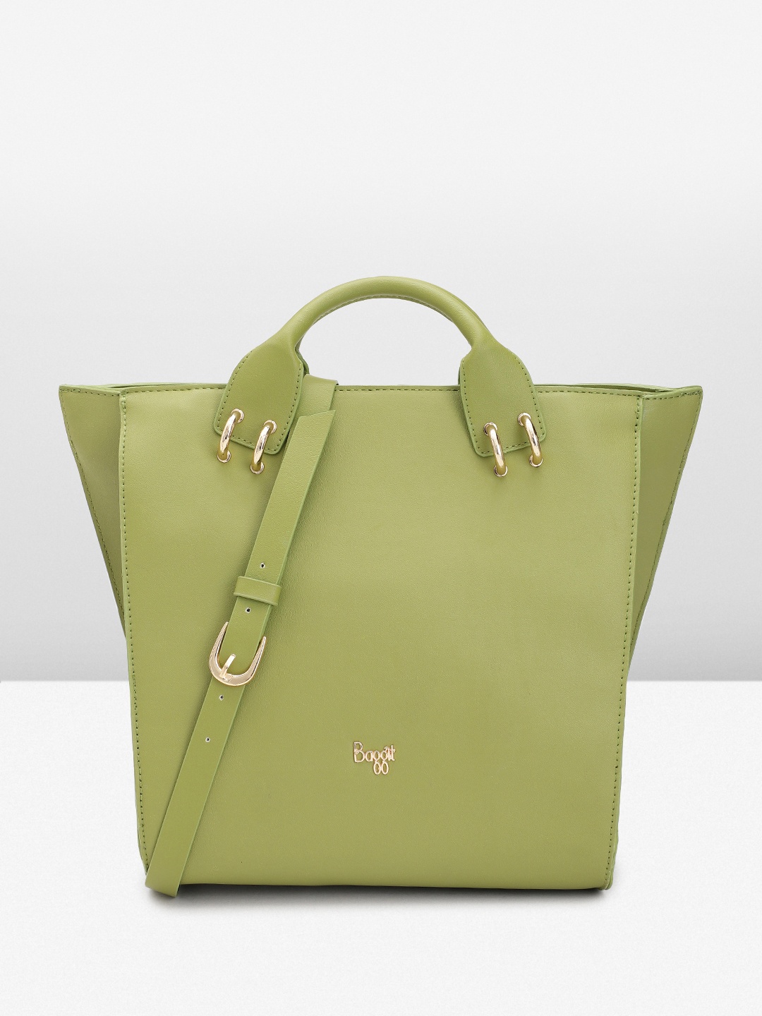 

Baggit Women Solid Handheld Bag, Green