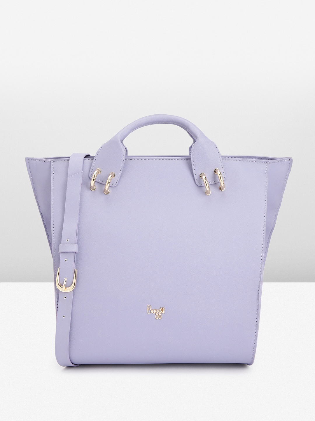 

Baggit Solid PU Structured Handheld Bag, Lavender