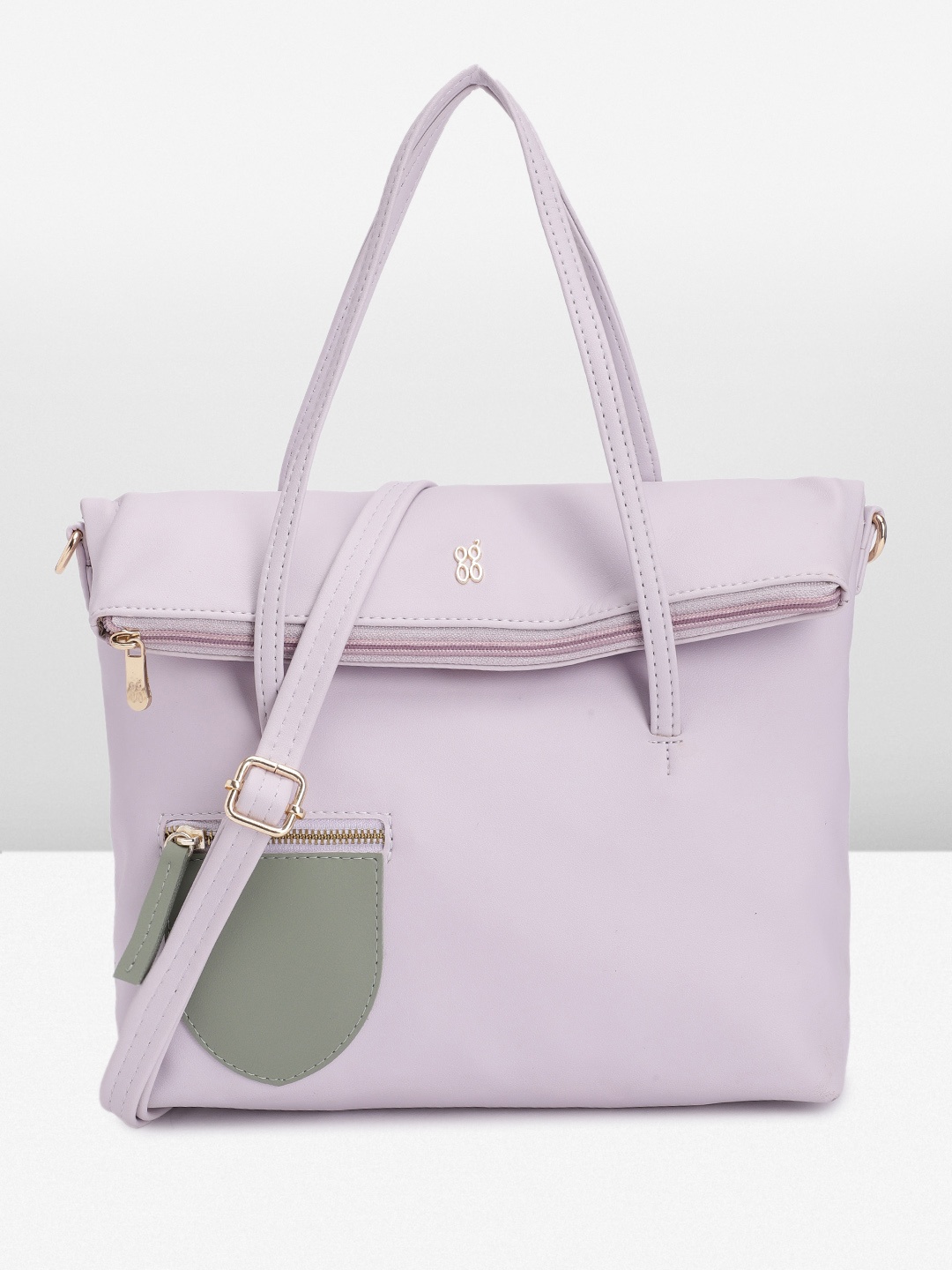 

Baggit Solid Structured Handheld Bag, Lavender