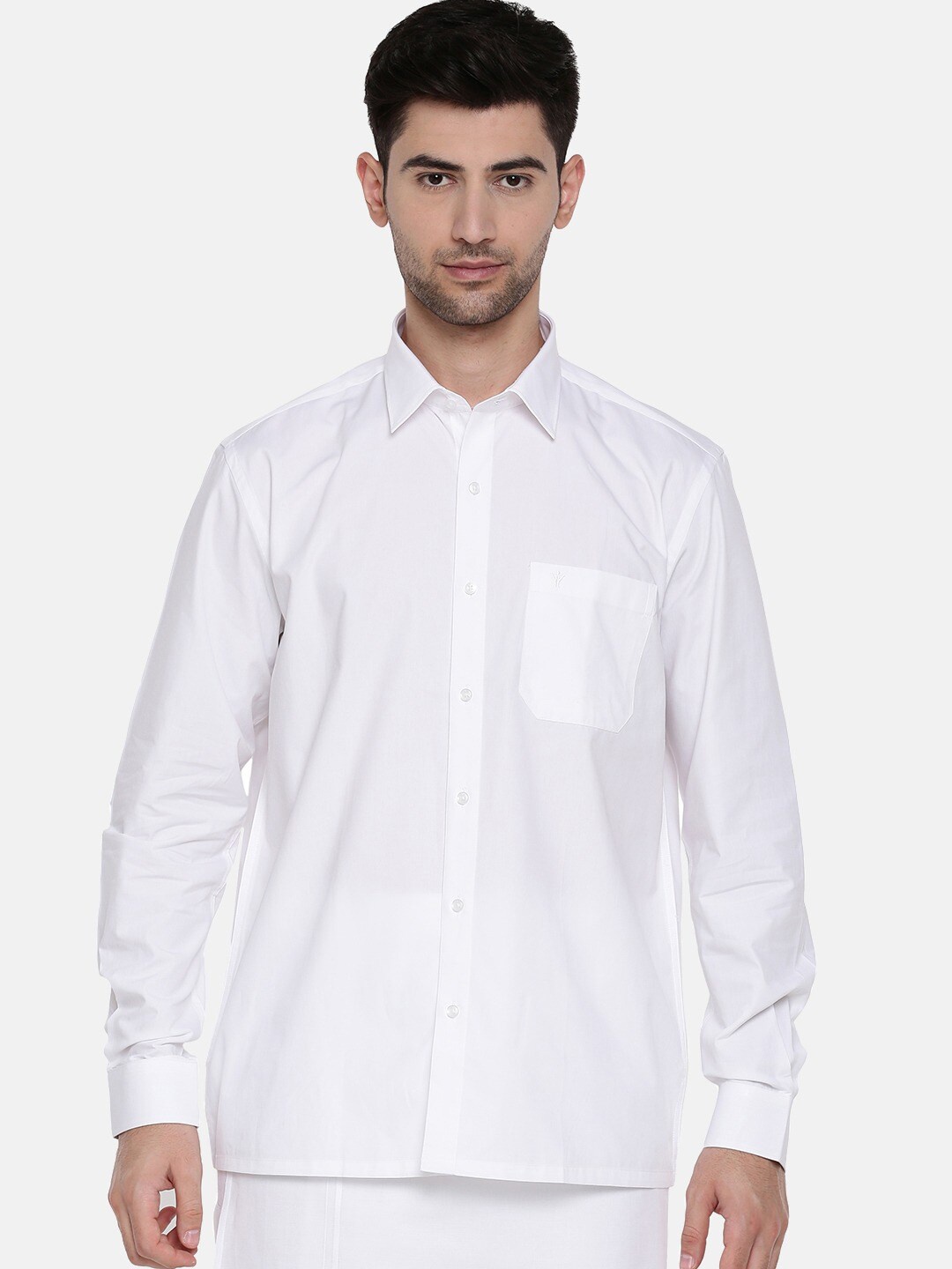 

Ramraj Original Opaque Pure Cotton Casual Shirt, White