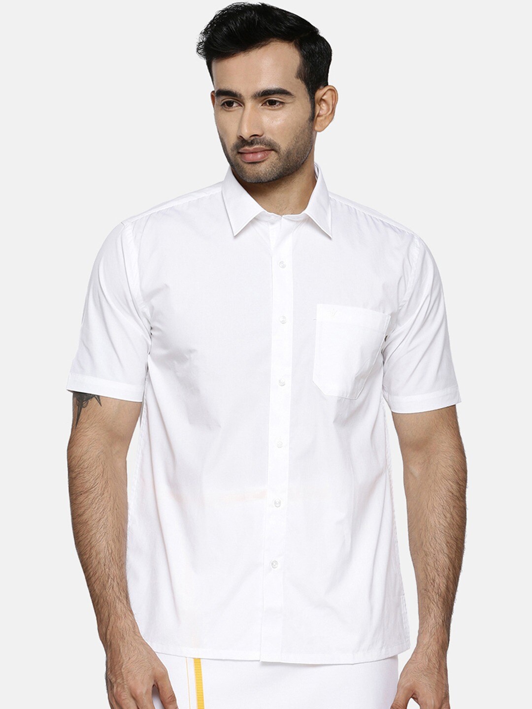 

Ramraj Original Opaque Cotton Formal Shirt, White