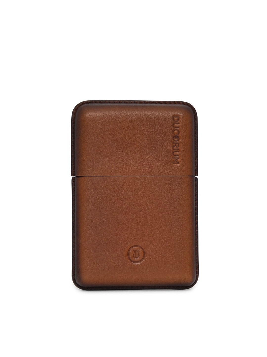 

Lapis Bard Cognac Ducorium Moulded Card Case, Brown