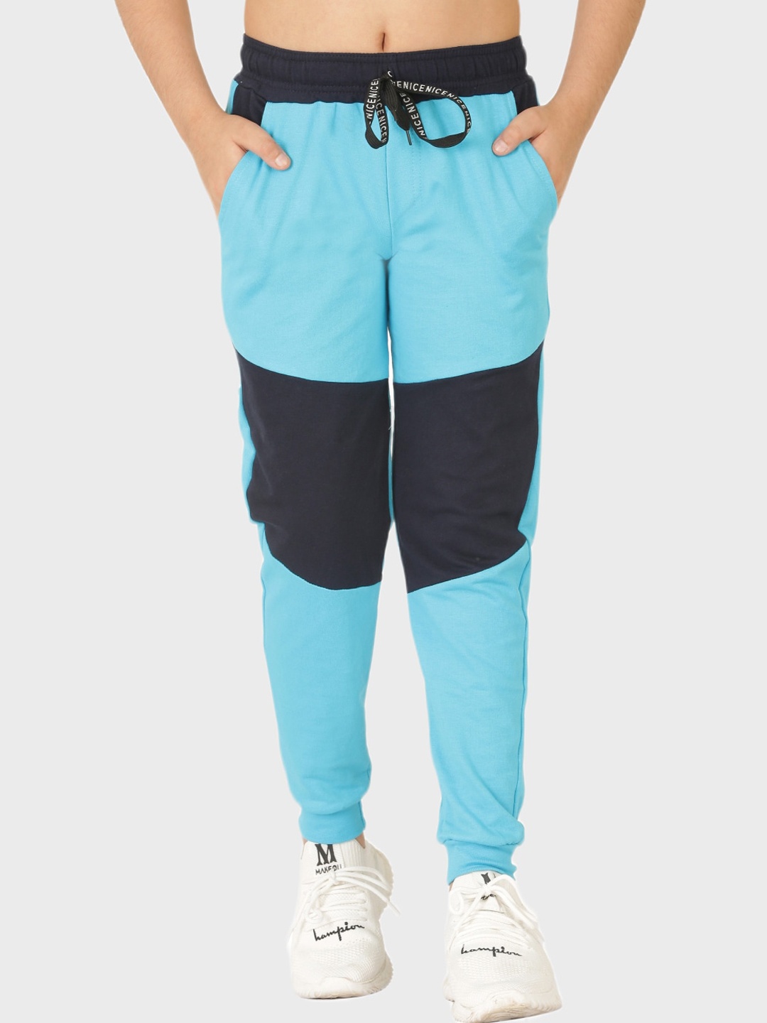 

SmartRAHO Boys Mid-Rise Cotton Joggers, Blue