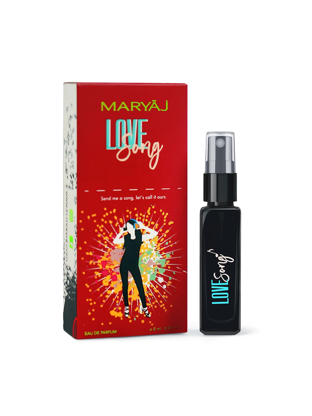 Maryaj Women Love Song Eau De Parfum 8ml, Black