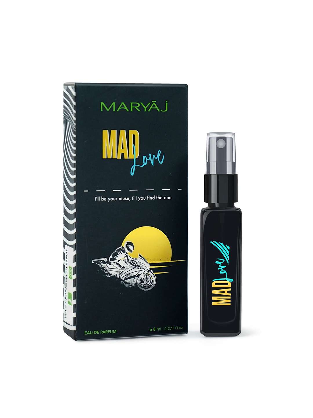 

Maryaj Men Mad Love Eau De Parfum - 8ml, Black