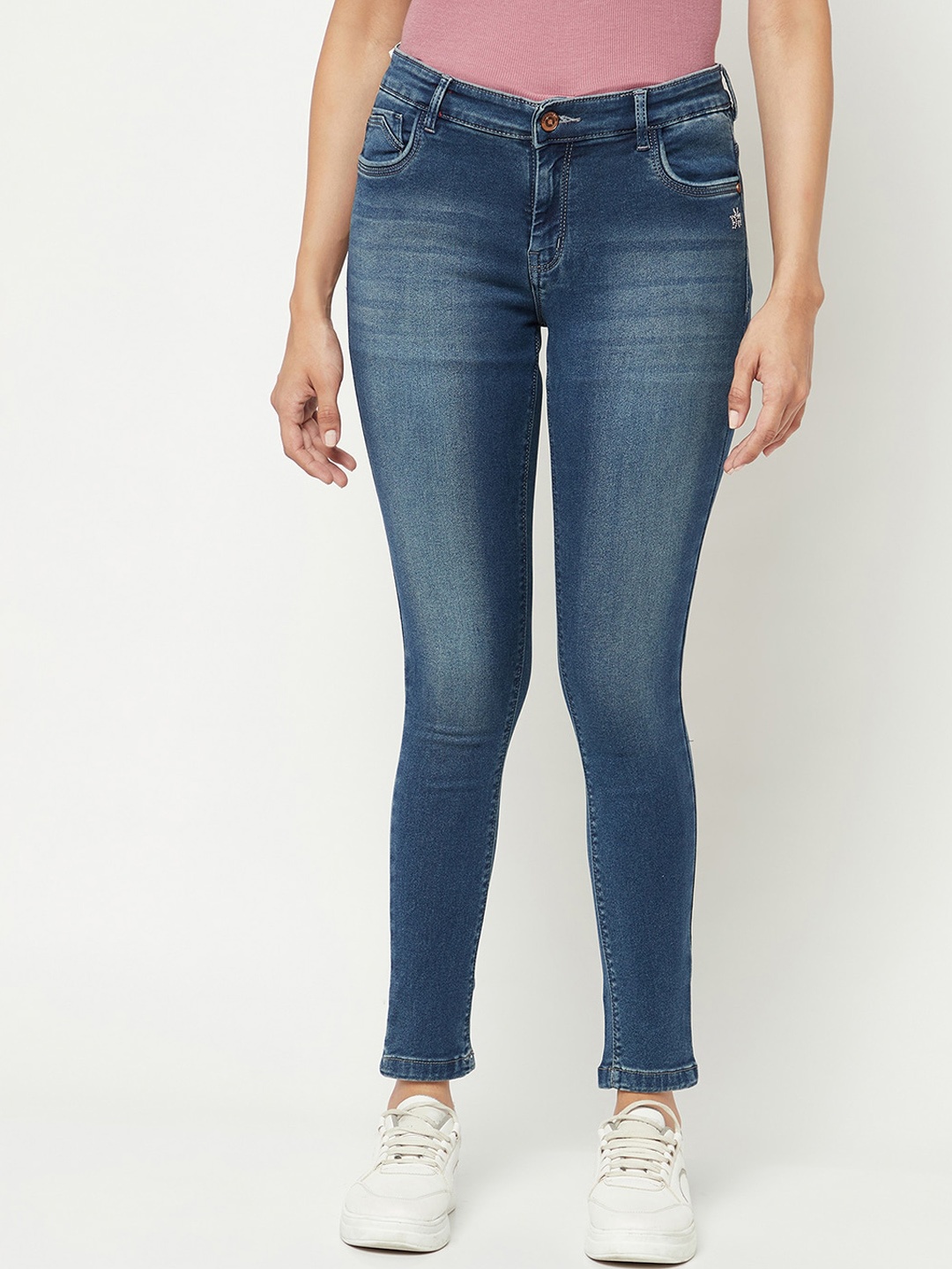 

Crimsoune Club Women Super Skinny Fit Light Fade Stretchable Jeans, Blue