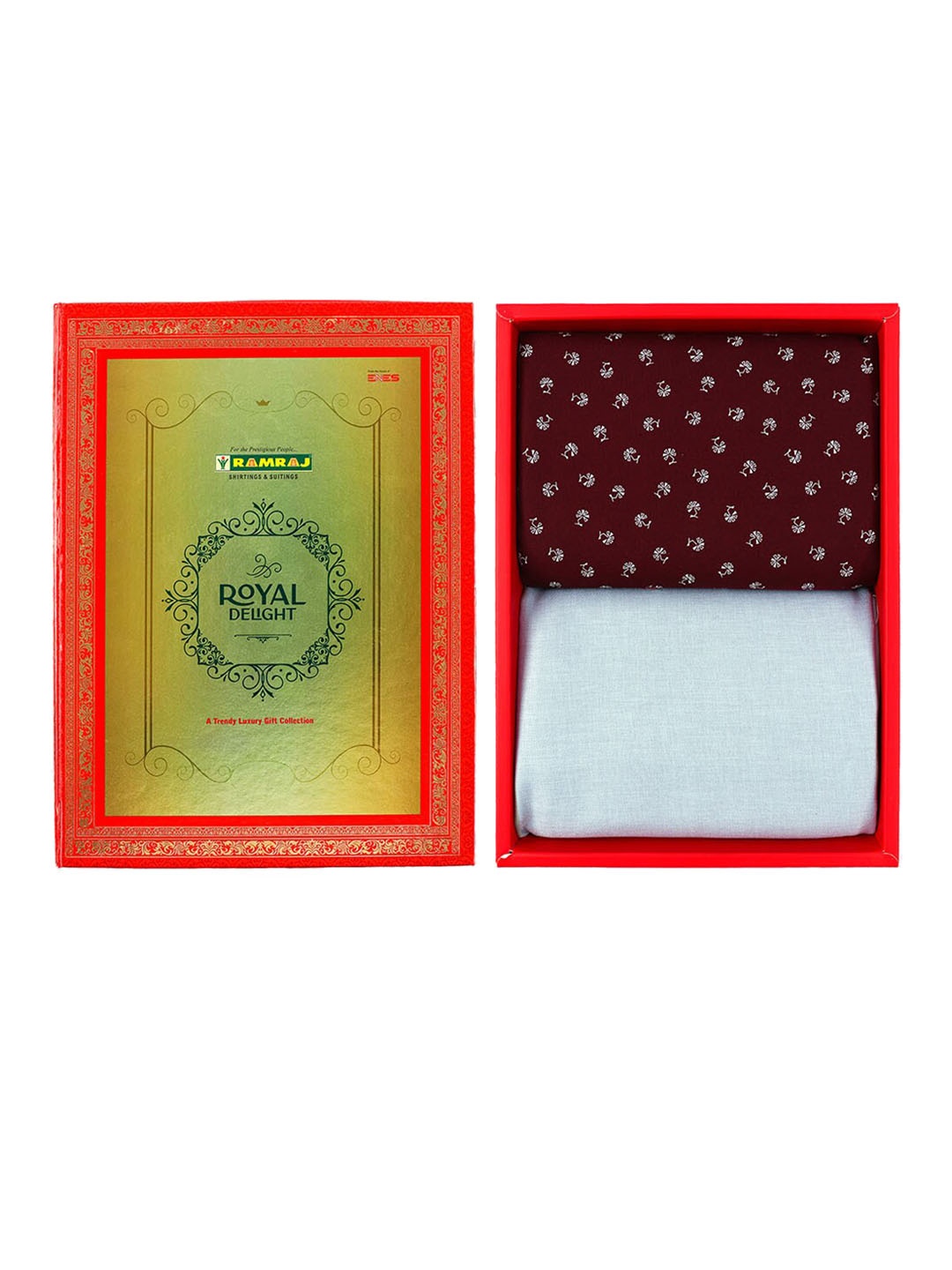 

Ramraj Men Printed Shirt & Trouser Clothing Fabric, Maroon