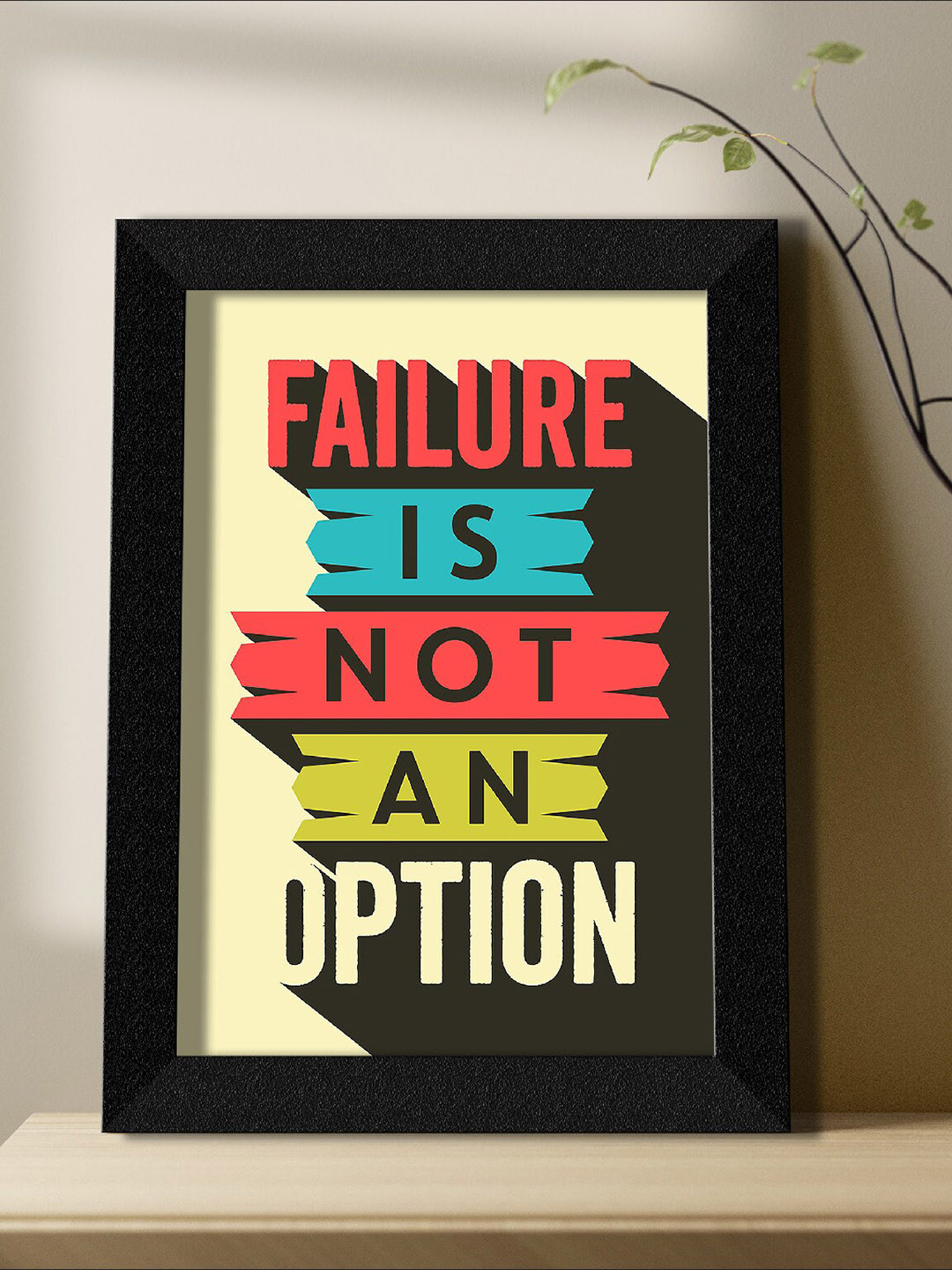 

SAF Yellow & Black Motivational Quotes Painting Wall Art, Multi