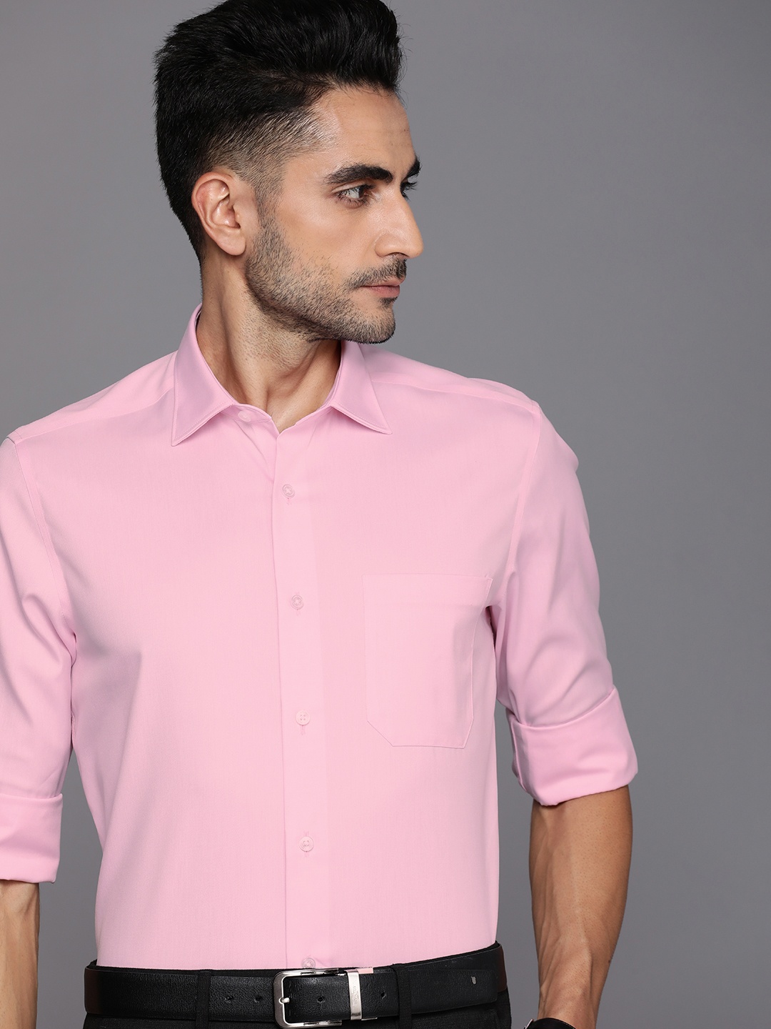 

Louis Philippe Classic Fit Pure Cotton Formal Shirt, Pink