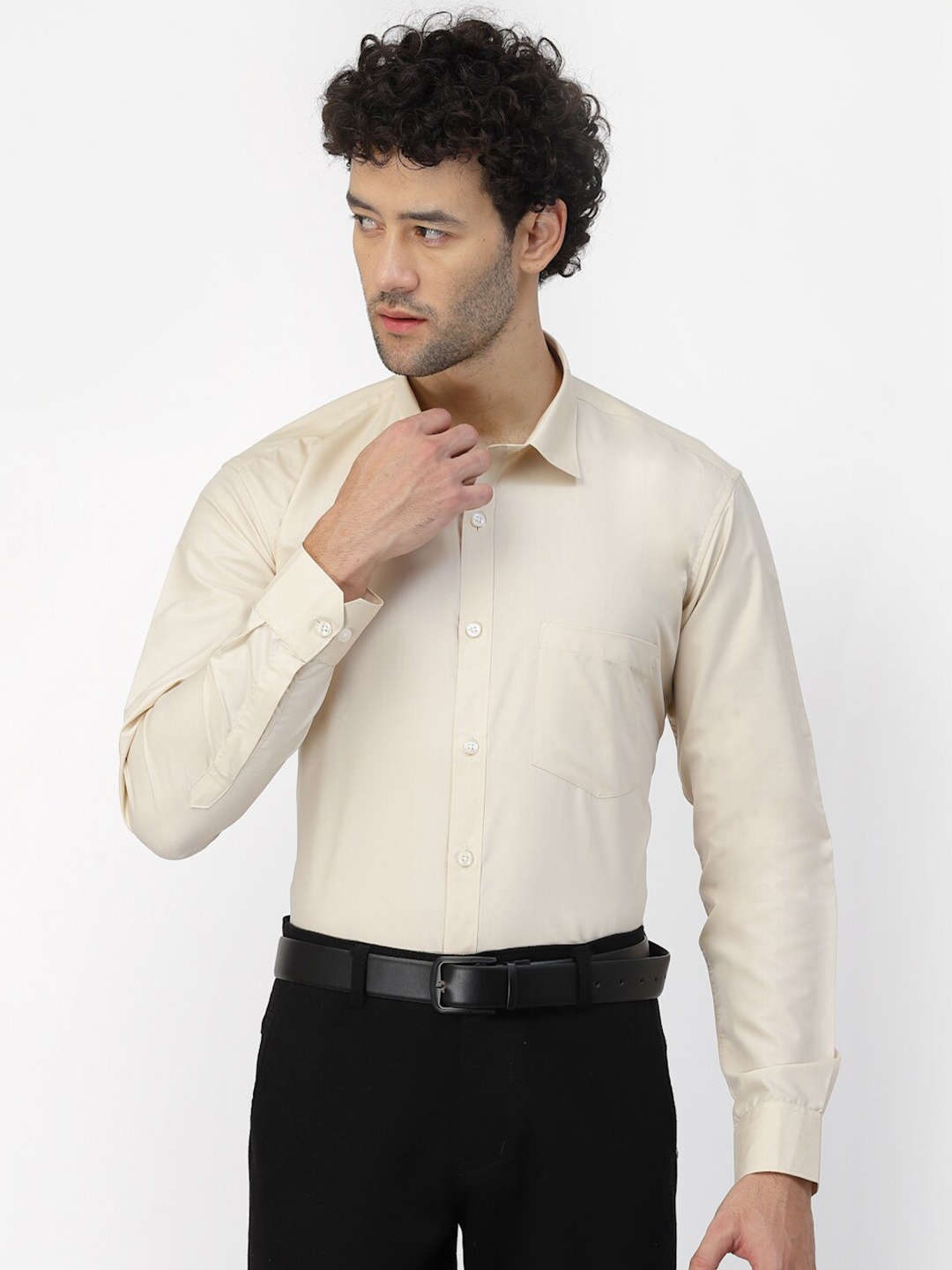 

TNG Slim Fit Pure Cotton Formal Shirt, Beige