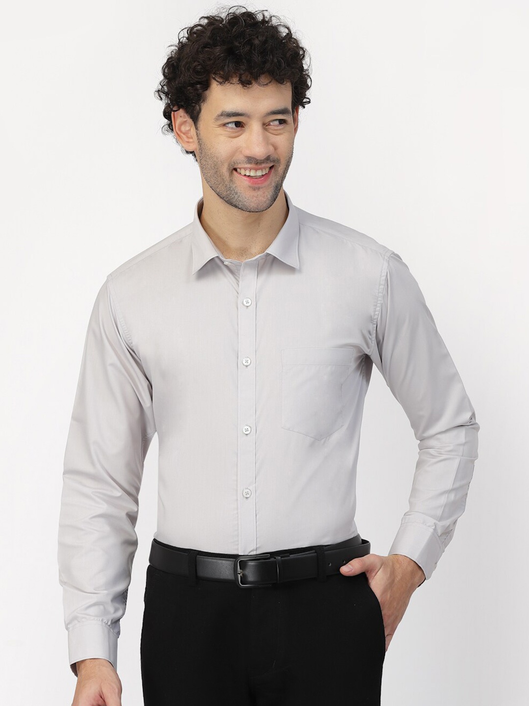 

TNG Slim Fit Pure Cotton Formal Shirt, Grey