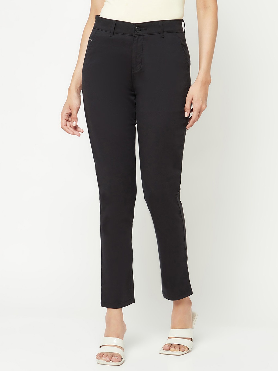 

Crimsoune Club Women Slim Fit Trousers, Black