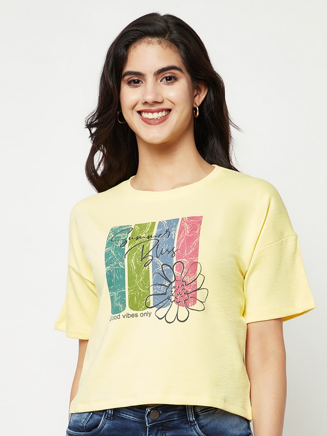 

Crimsoune Club Graphic Printed T-shirt, Yellow