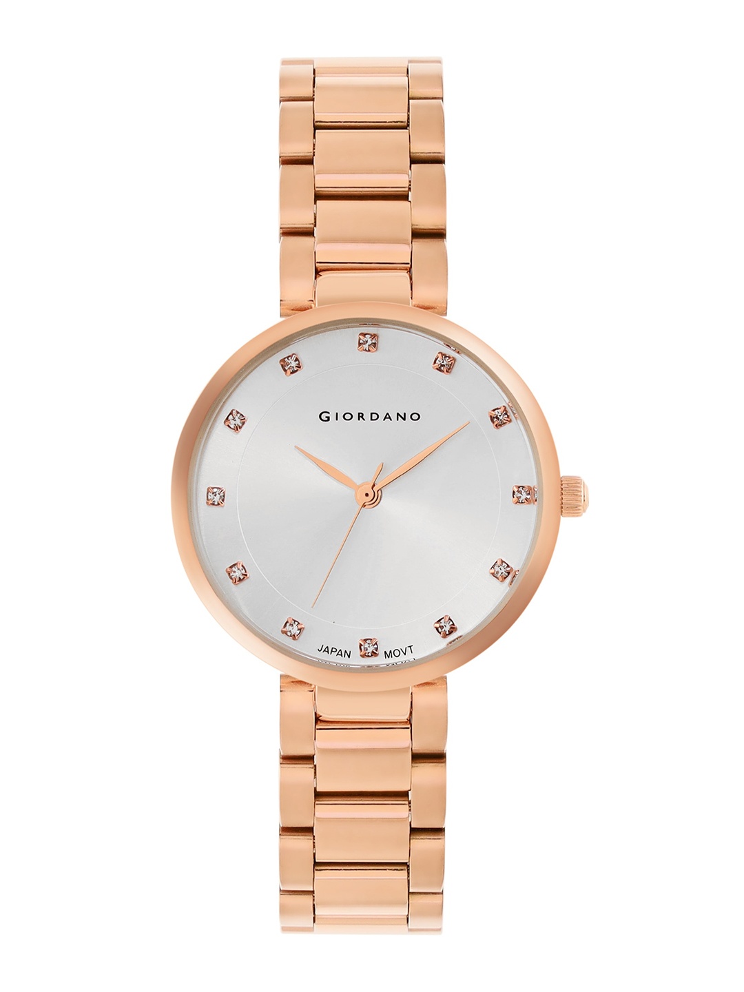 

GIORDANO Women Dial & Stainless Steel Bracelet Style Straps Analogue Watch GZ-60073-11, Rose gold