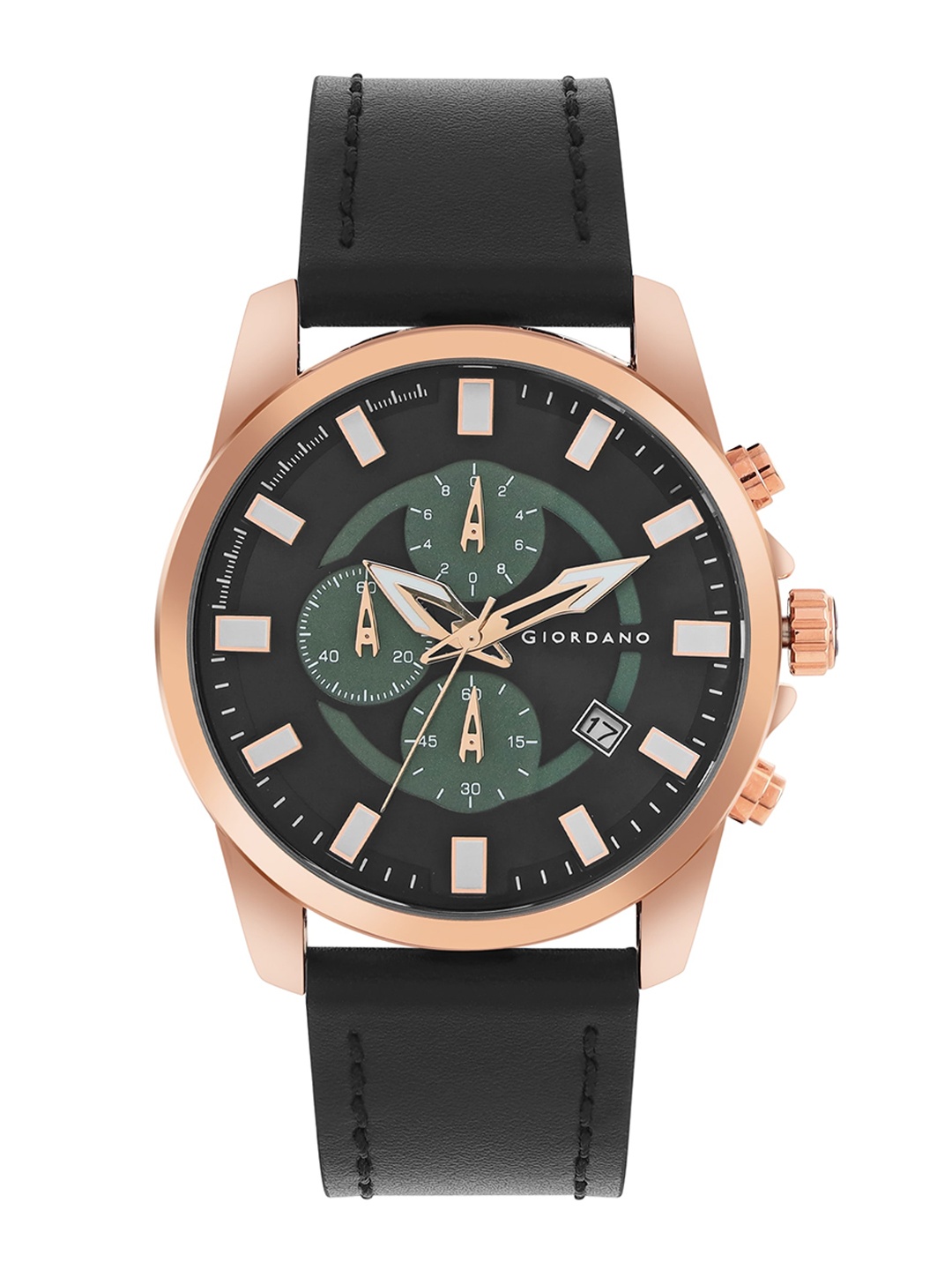 

GIORDANO Men Dial & Leather Straps Analogue Watch GZ-50077-03, Black